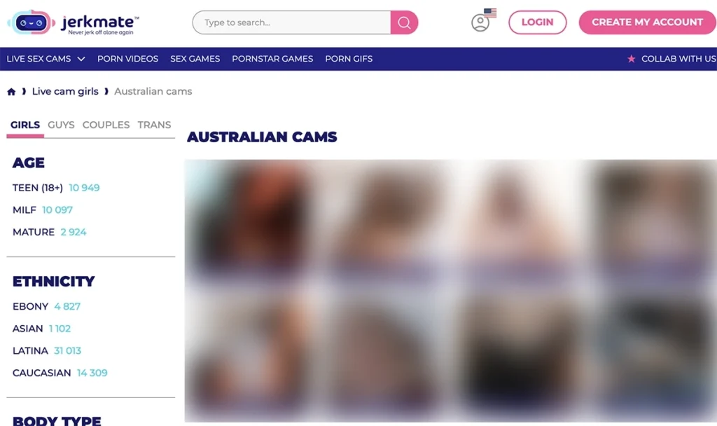 Aussie Cams on Jerkmate (all offline)