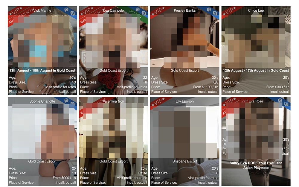 Escorts on Gold Coast Scarlet Blue