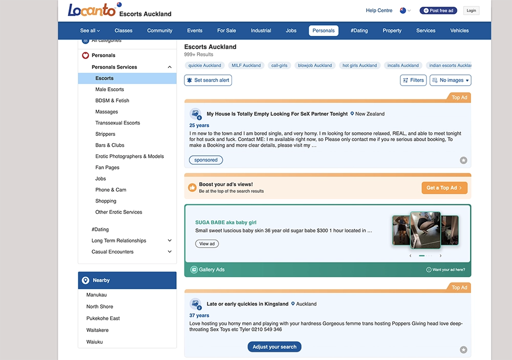 Locanto Auckland Escorts