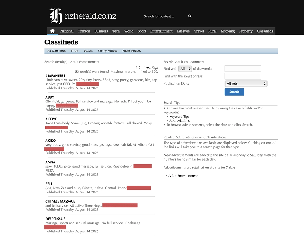 NzHerald massage